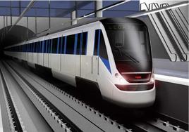 Unidad de tren que CAF construiría para Metro Madrid.