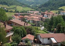 Panorámica del barrio oiartzuarra de Altzibar.