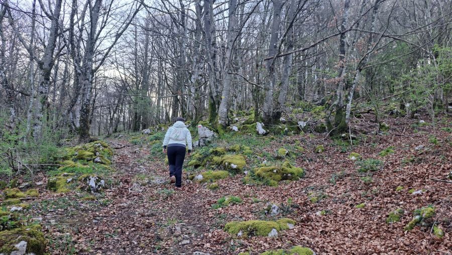 El monumento megalítico sobre la cima de Larrazpil