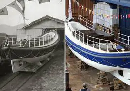 Presentación en Albaola de la restauración de la embarcación de salvamento marítimo 'Guipúzcoa'.