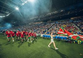 Un momento de la inauguración de la Donosti Cup en Anoeta el año pasado.