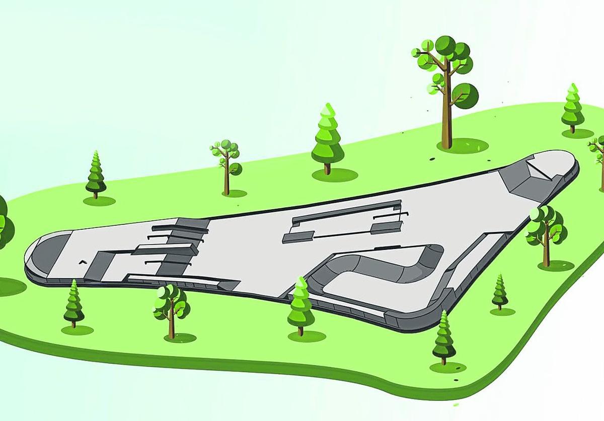 Imagen principal - Montaje en el que están trabajando en Donostia Kirola para la futura pista de Anoeta; skate-park de Larratxo que se va a renovar este año y parque de Arrobitxulo en el que se construirá otra pista nueva. 