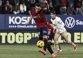 Budimir, en el penalti fallado en el último minuto en El Sadar.