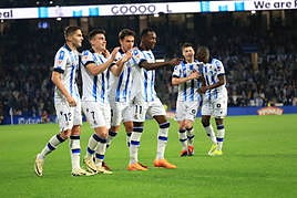 Los realistas celebran el gol de Becker.