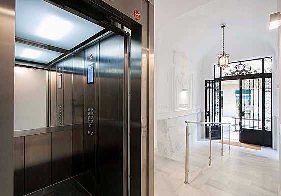 Una instalación de Beltrán Ascensores en una comunidad de vecinos.