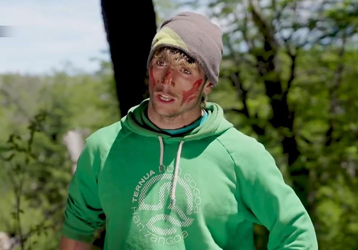 Huido, tras completar la prueba de los cubos en El Conquis.