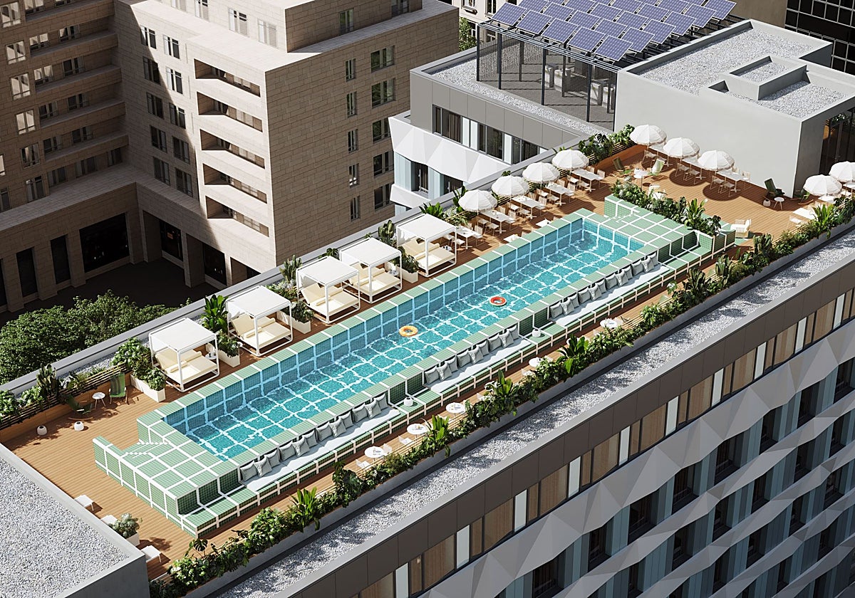 La espectacular 'rooftop pool' de The Social Hub será el escenario, si el tiempo lo permite, de estos desfiles.