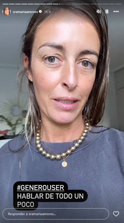María Amores, en uno de los stories en los que habla de San Sebastián.
