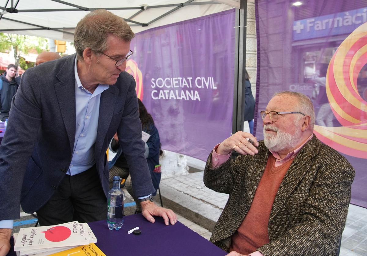 Alberto Núñez Feijóo y Fernando Savater.