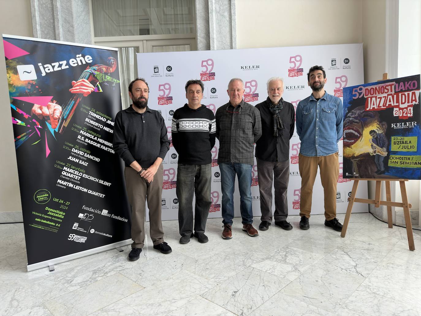Responsables del Jazzaldia y JazzEñe, en la presentación de la programación