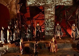 Escena de la representación de 'Il Trovatore' que se verá en el Amaia.