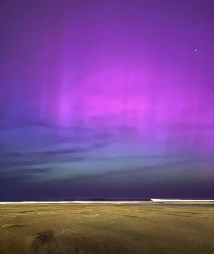 Imagen secundaria 2 - Las auroras boreales visitan el cielo de Gipuzkoa