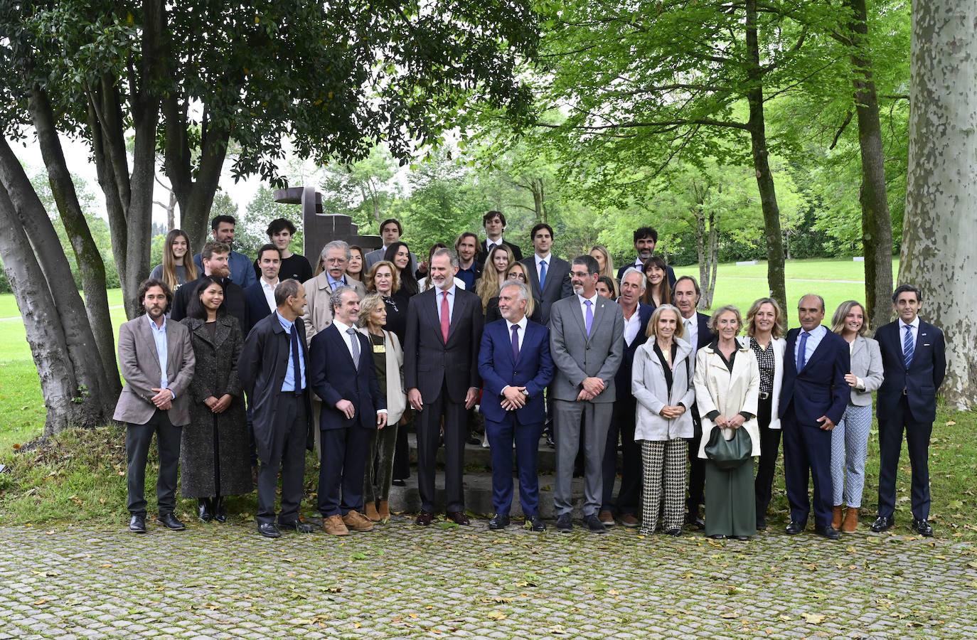 La visita del rey Felipe VI a Chillida Leku, en imágenes