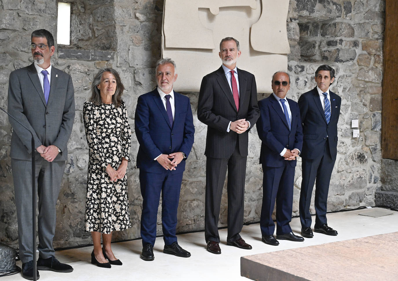 La visita del rey Felipe VI a Chillida Leku, en imágenes