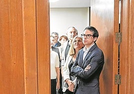 Pello Otxandiano, ayer en el Parlamento Vasco.