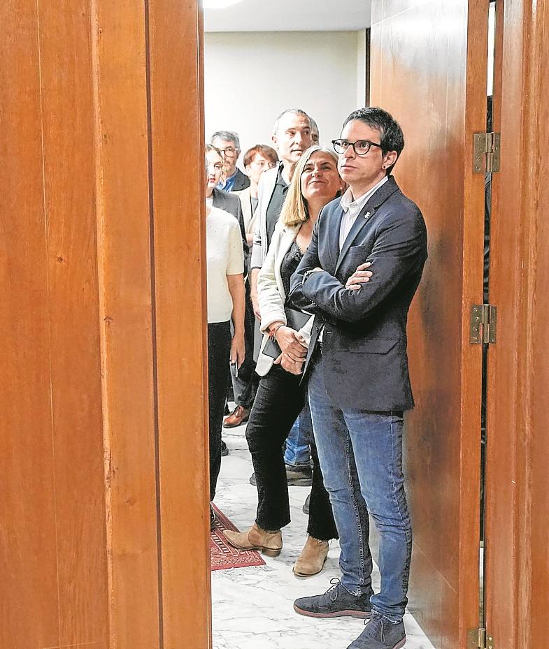 Pello Otxandiano, ayer en el Parlamento Vasco.