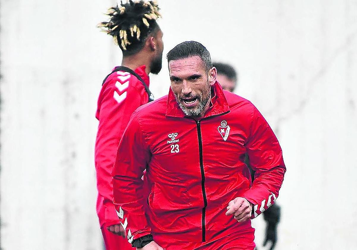 Anaitz Arbilla, durante un entrenamiento.