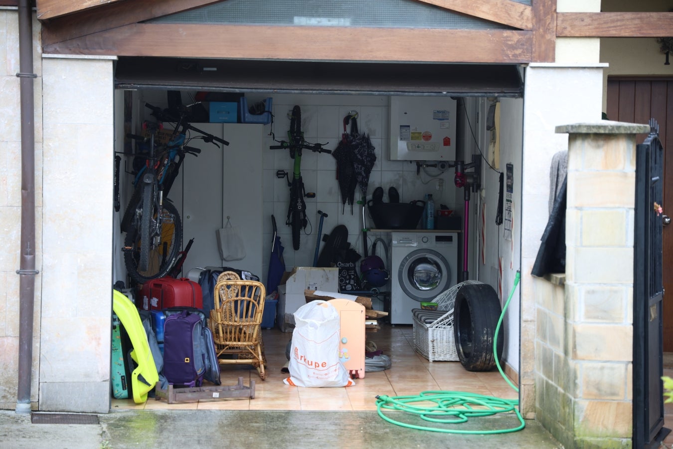 Barro y más barro en Lazkao