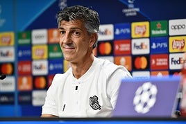 Imanol, en rueda de prensa.