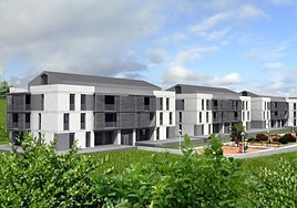 Aspecto de la promoción de Illarra, entre Berio y el polígono de Igara.