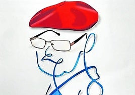 Retrato con cintas que cierra el programa de Corpus.