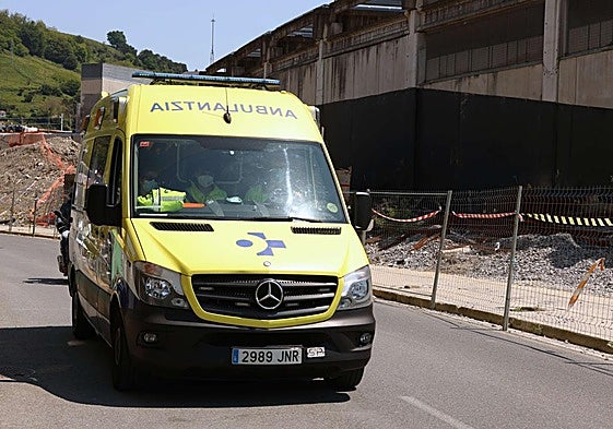 Una ambulancia durante un servicio.