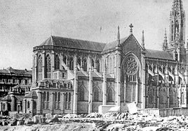 Plaza del Buen Pastor en construcción.