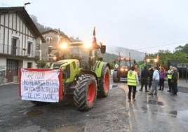 Los baserritarras, esta mañana en Benta Haundi en Tolosa.