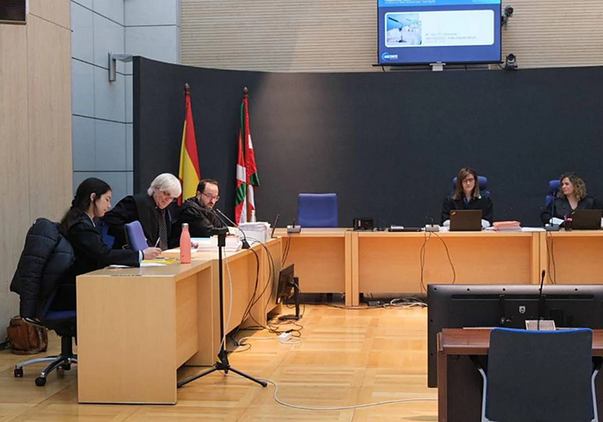 Un instante de la vista oral que tiene lugar en la Audiencia Provincial de Gipuzkoa.