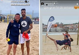 Brais Méndez ha estado este fin de semana en Nigrán para difundir su proyecto solidario.