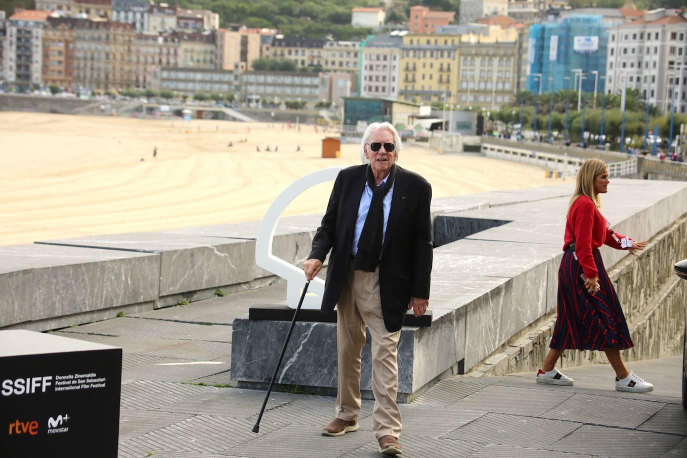 Las imágenes de Donald Sutherland en San Sebastián