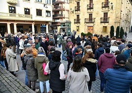 Concentración contra una agresión en Eibar el pasado enero.