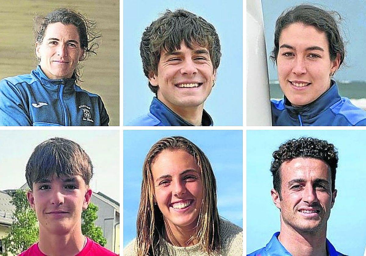 De izquierda a derecha: Chourraut, Lazkano, Etxaniz, Kortabitarte, Erostarbe y Criere