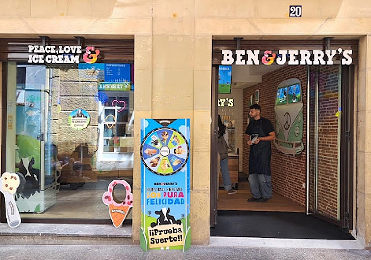 Local de Ben&Jerrys en la calle Narrika de la Parte Vieja de Donostia.