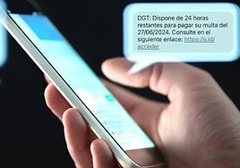 El mensaje que le llega al usuario al móvil suele estar escrito con un tono de urgencia para incitar al pago inmediato de la multa.