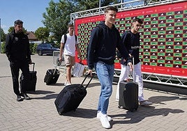 Turrientes, sonriente a su llegada ayer a Las Rozas