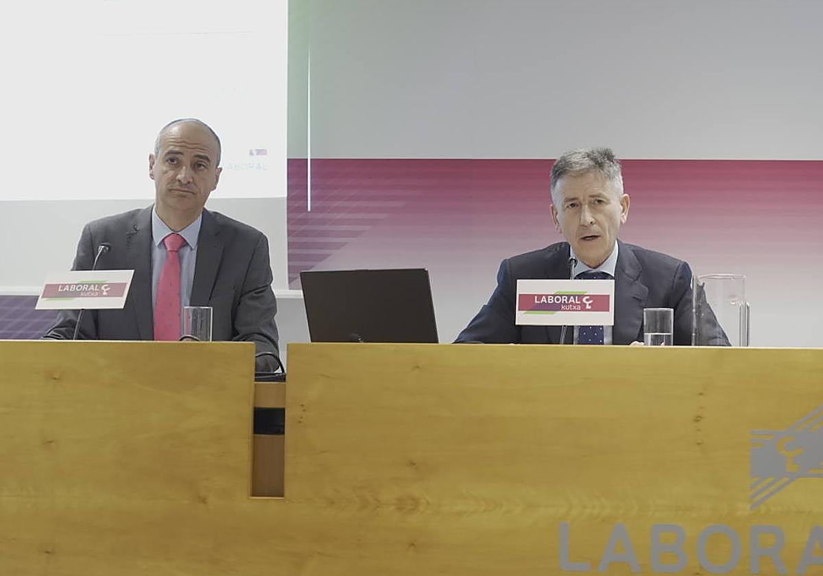Ibon Urgoiti y Joseba Madariaga, en la presentación de este jueves en Bilbao.