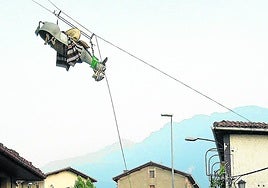 Vista atrás. El astotrasto en 2004, cuando bajaba a Portalekua.