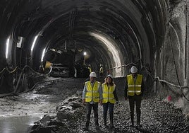 Caverna que acogerá al futura estación del Topo en La Concha.