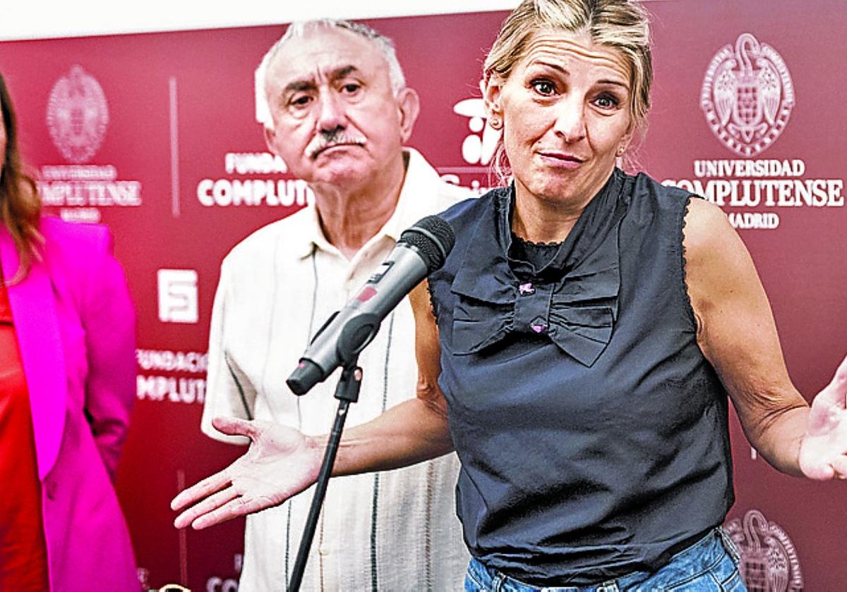 Yolanda Díaz y Pepe Álvarez.