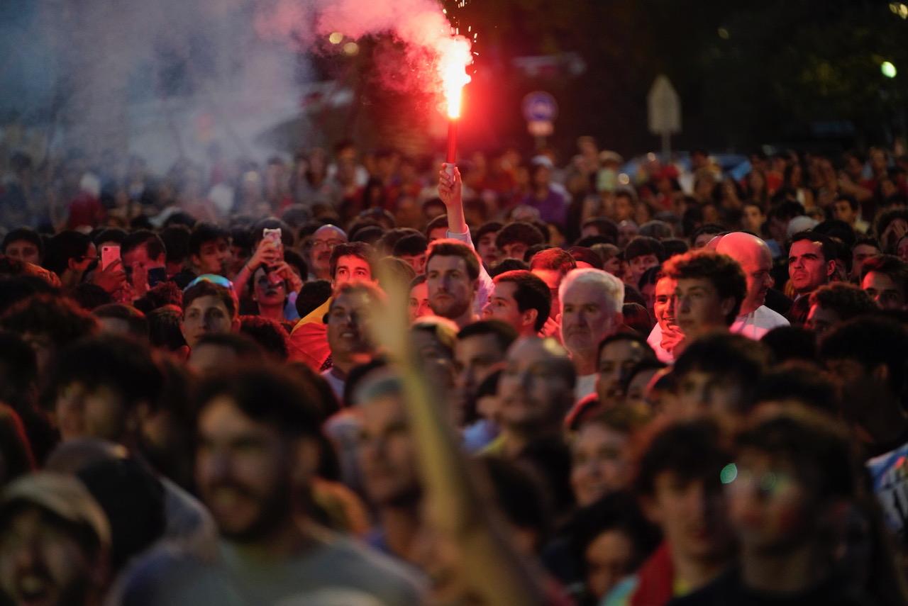 Las imágenes del ambiente para ver la final de la Eurocopa en Anoeta