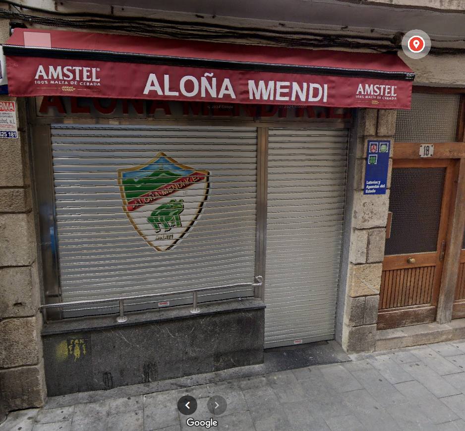 Imagen del bar Aloña-Mendi, donde se vendió el boleto ganador.