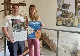 Olalde y Elorza, en la presentación en el molino de San Miguel.