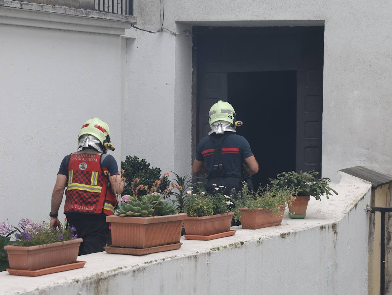 Las imágenes del incendio en Mutriku