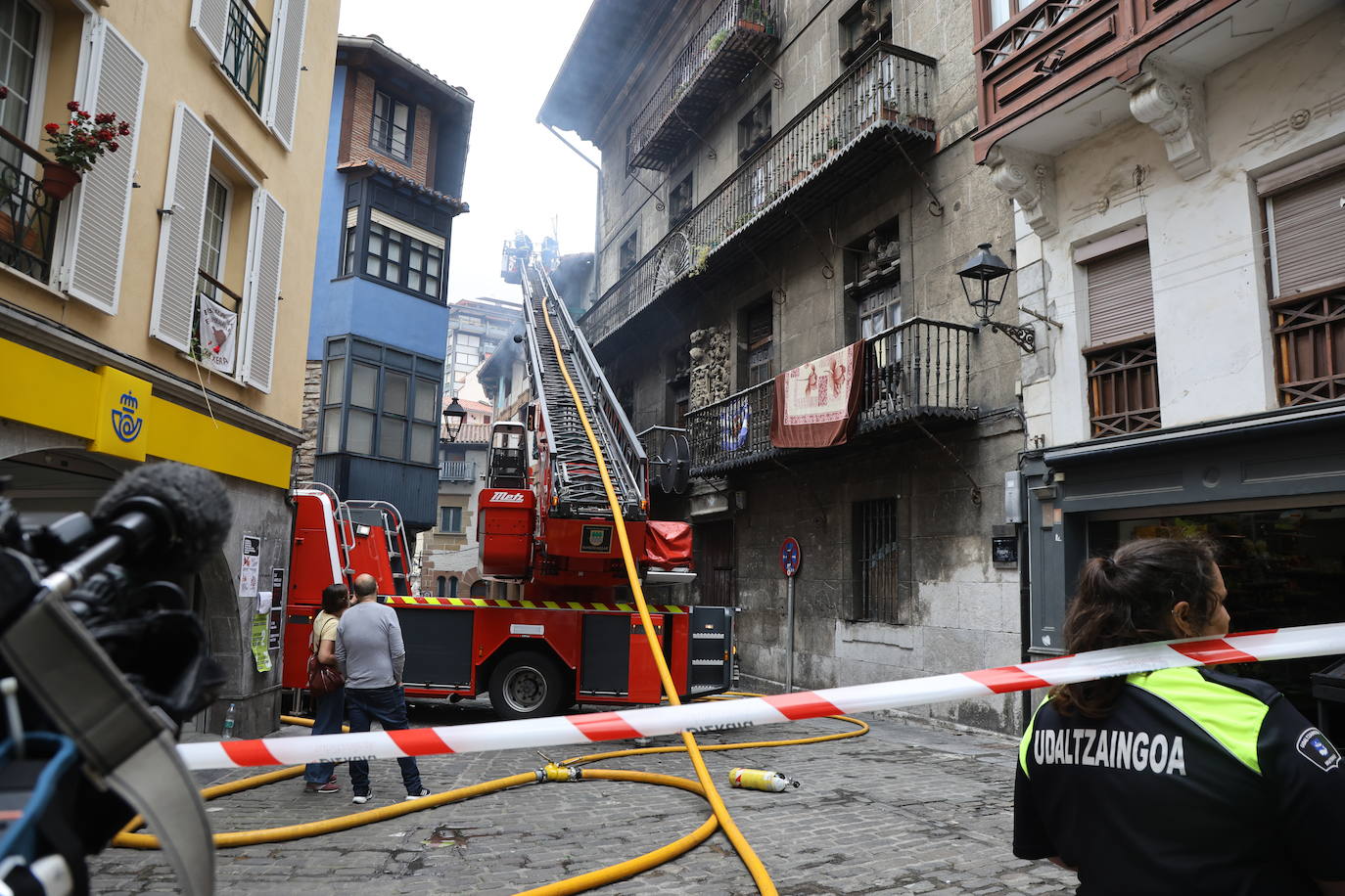 Las imágenes del incendio en Mutriku