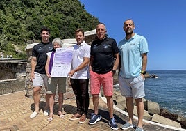 Organizadores, en la presentación ayer en Zarautz.