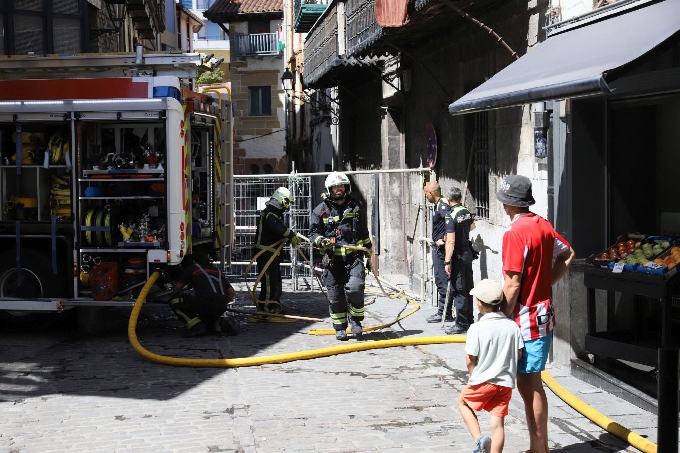 Un día después del incendio de Mutriku