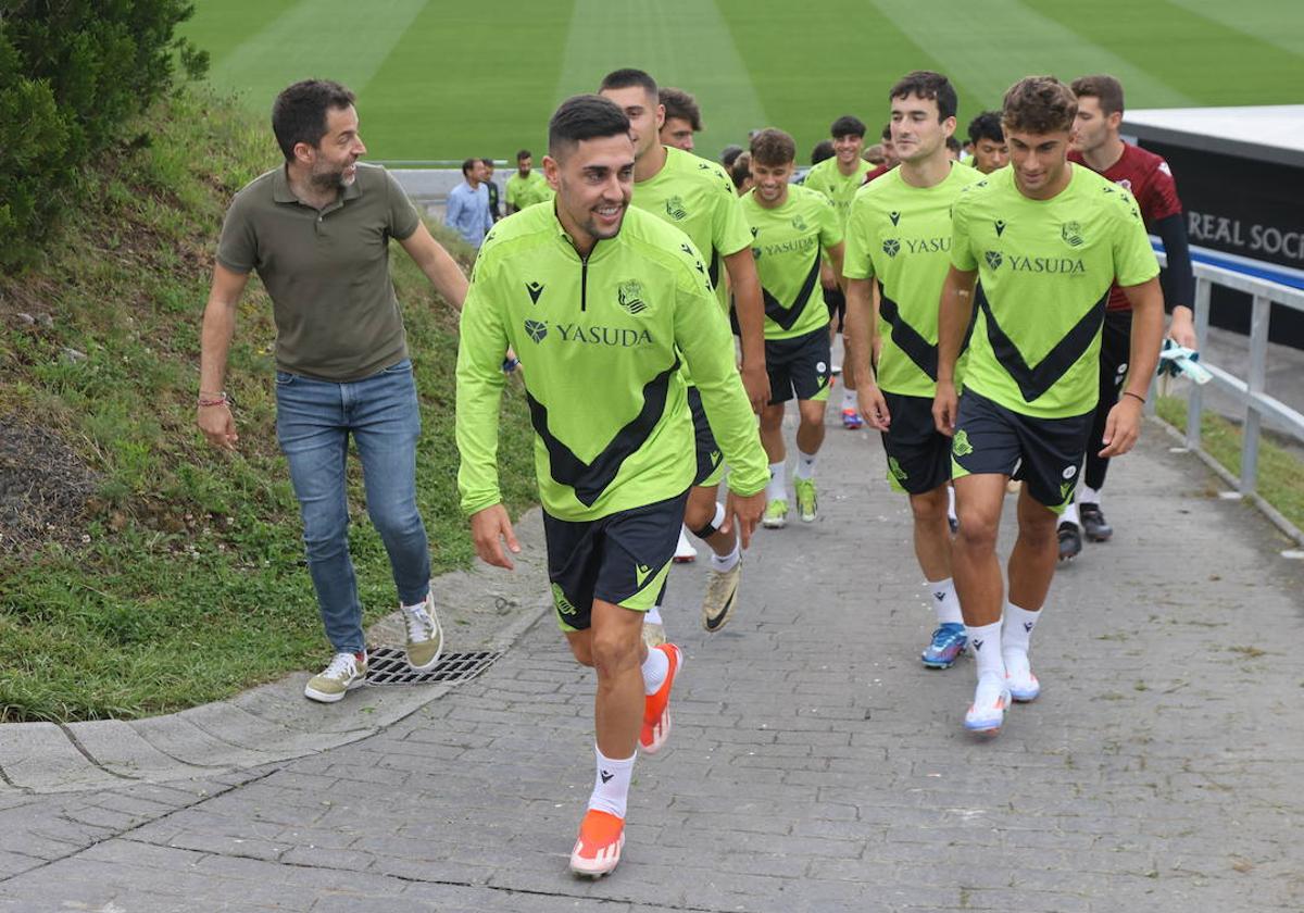 Martin Merquelanz durante un entrenamiento en Zubieta