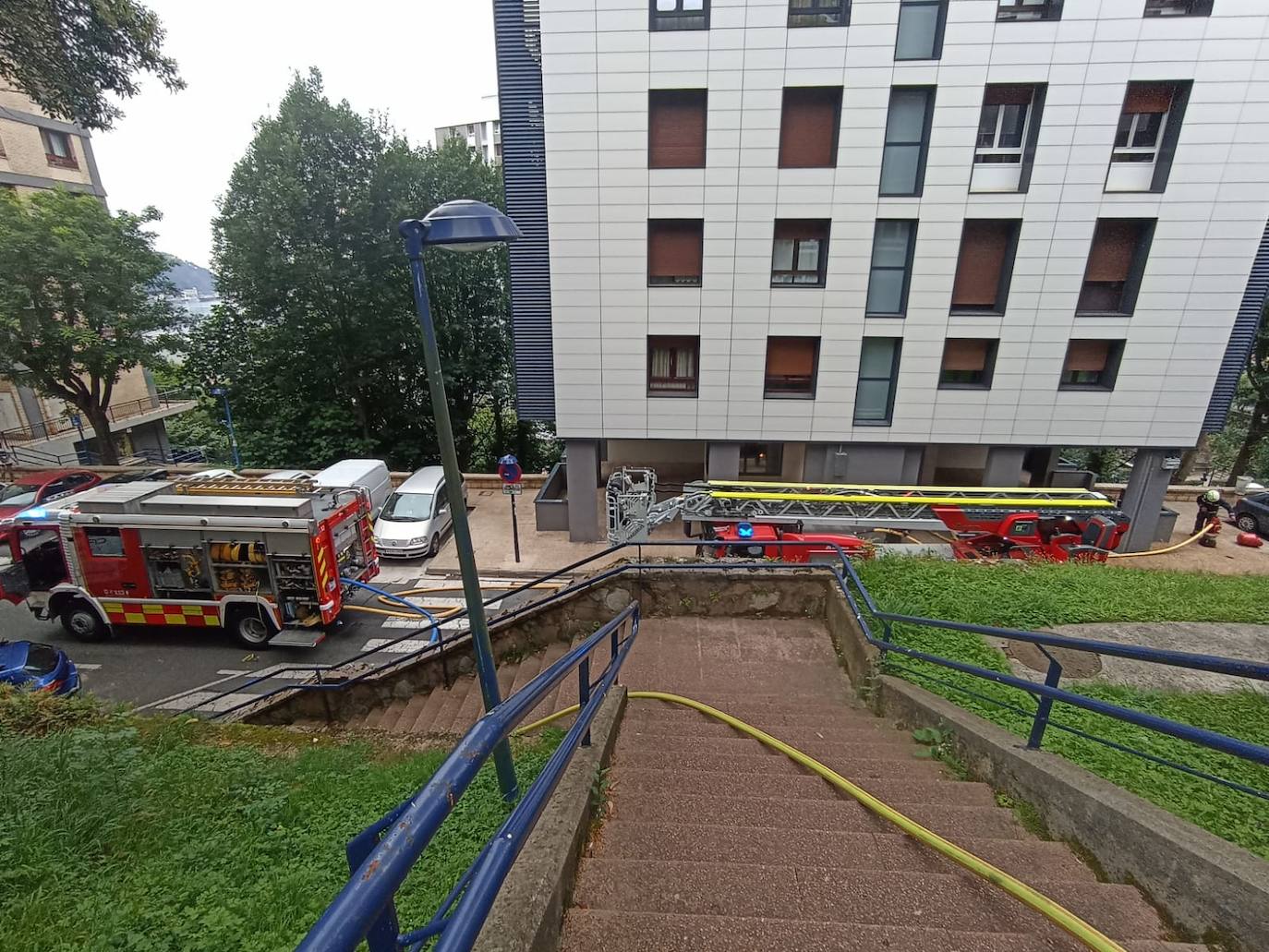 Las imágenes del incendio en una vivienda de Errenteria