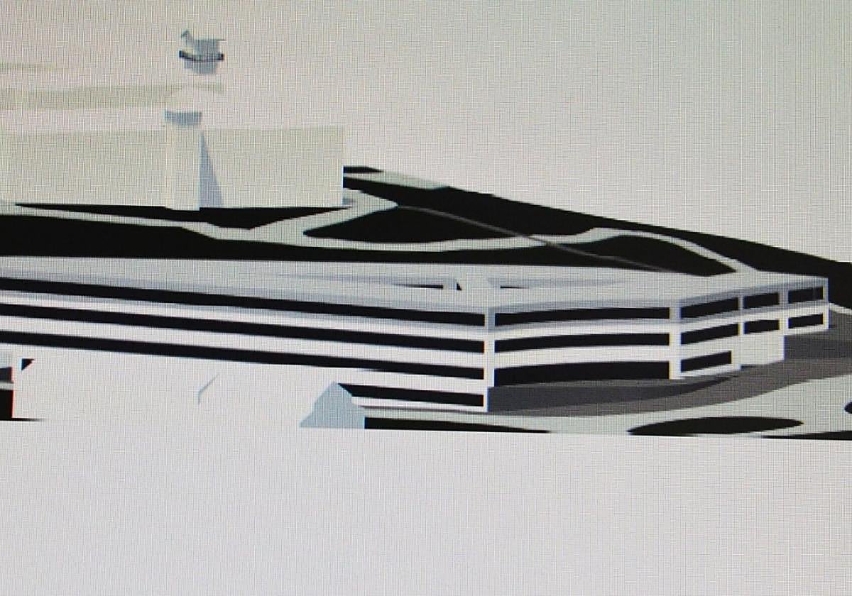 Infografía de una posible alternativa para la nueva infraestructura sanitaria que el Gobierno Vasco plantea construir en la zona de Iurreamendi.